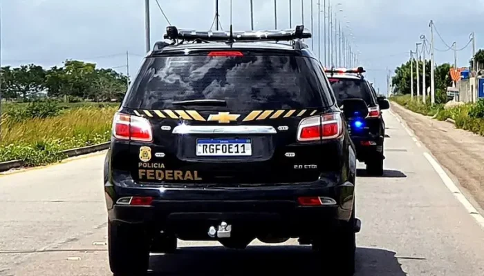 Viatura da Polícia Federal durante ocorrência (Divulgação/PF)