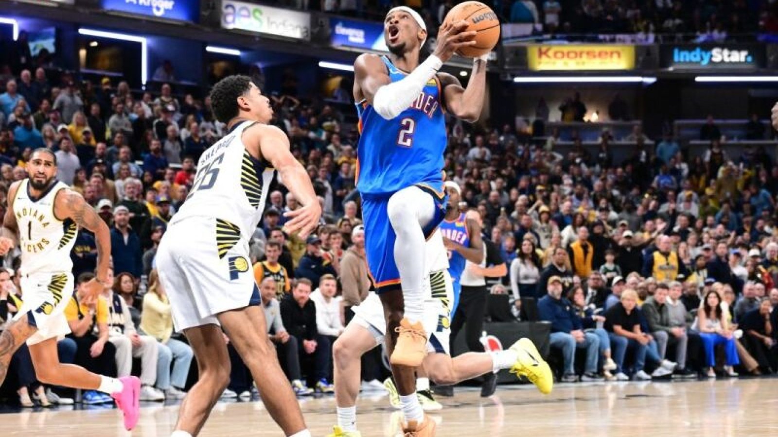 Shai Gilgeous-Alexander marcou 55 pontos em reedição de final da NBA - Foto: Adam Hagy/Getty ...
