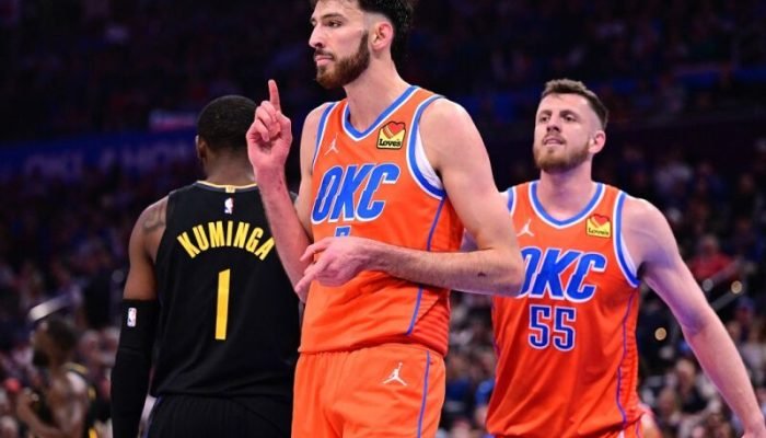 Chet Holmgren é jogador do time Oklahoma City Thunder, competidor da NBA - Foto: Joshua Gatele...