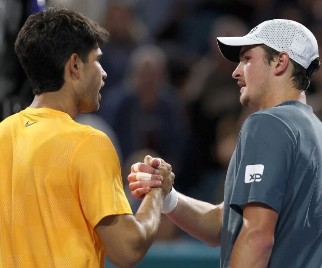 Partida entre o espanhol Carlos Alcaraz e o brasileiro João Fonseca foi a mais esperada do Maste...