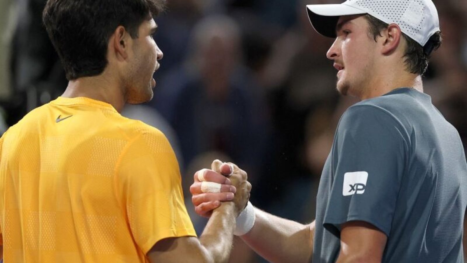 Partida entre o espanhol Carlos Alcaraz e o brasileiro João Fonseca foi a mais esperada do Maste...