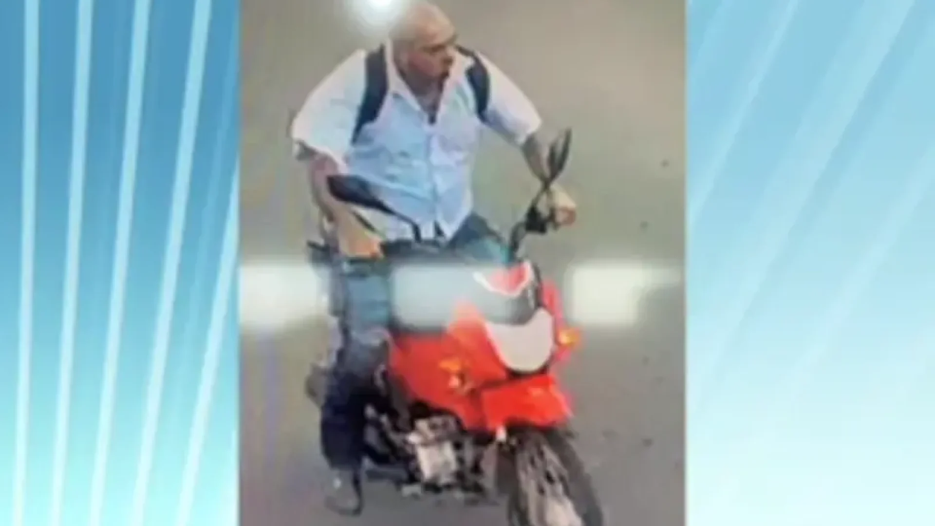 Após cometer o crime, suspeito fugiu em moto da vítima (TV Correio/Reprodução)