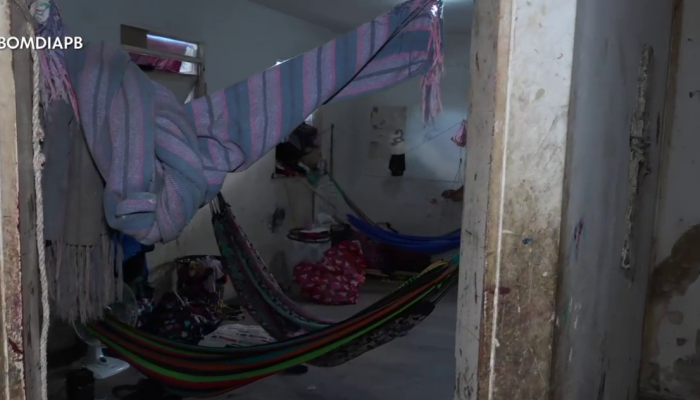 Abrigo de indígenas Warao no Centro de João Pessoa. Foto: Reprodução/TV Cabo Branco