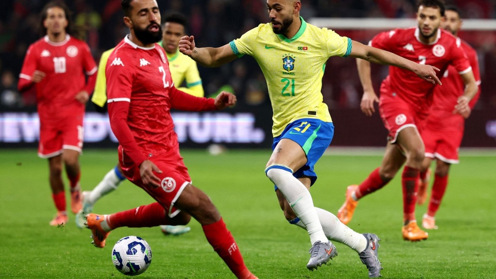Brasil x Tunísia; Matheus Cunha tem atuação apagada. Franck Fife/AFP