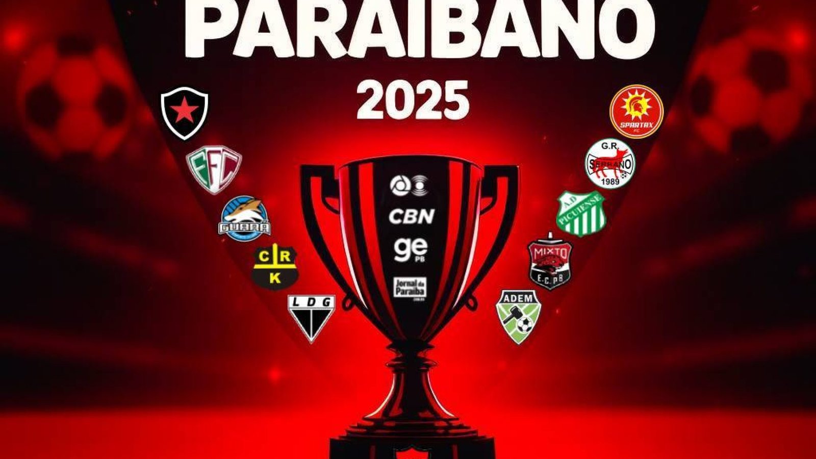 Campeonato Paraibano Feminino 2025 conta com 10 times na disputa. (Arte: Cisco Nobre/Jornal da Pa...