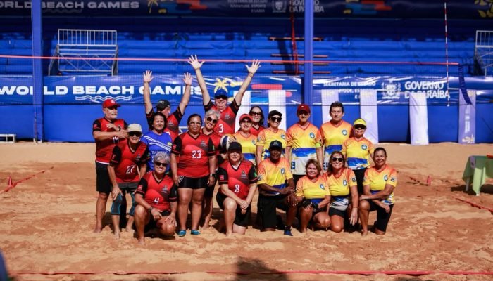 Atletas participam de desafio de câmbio em João Pessoa. (Foto: Cristiano Santos/Beach Games Bra...