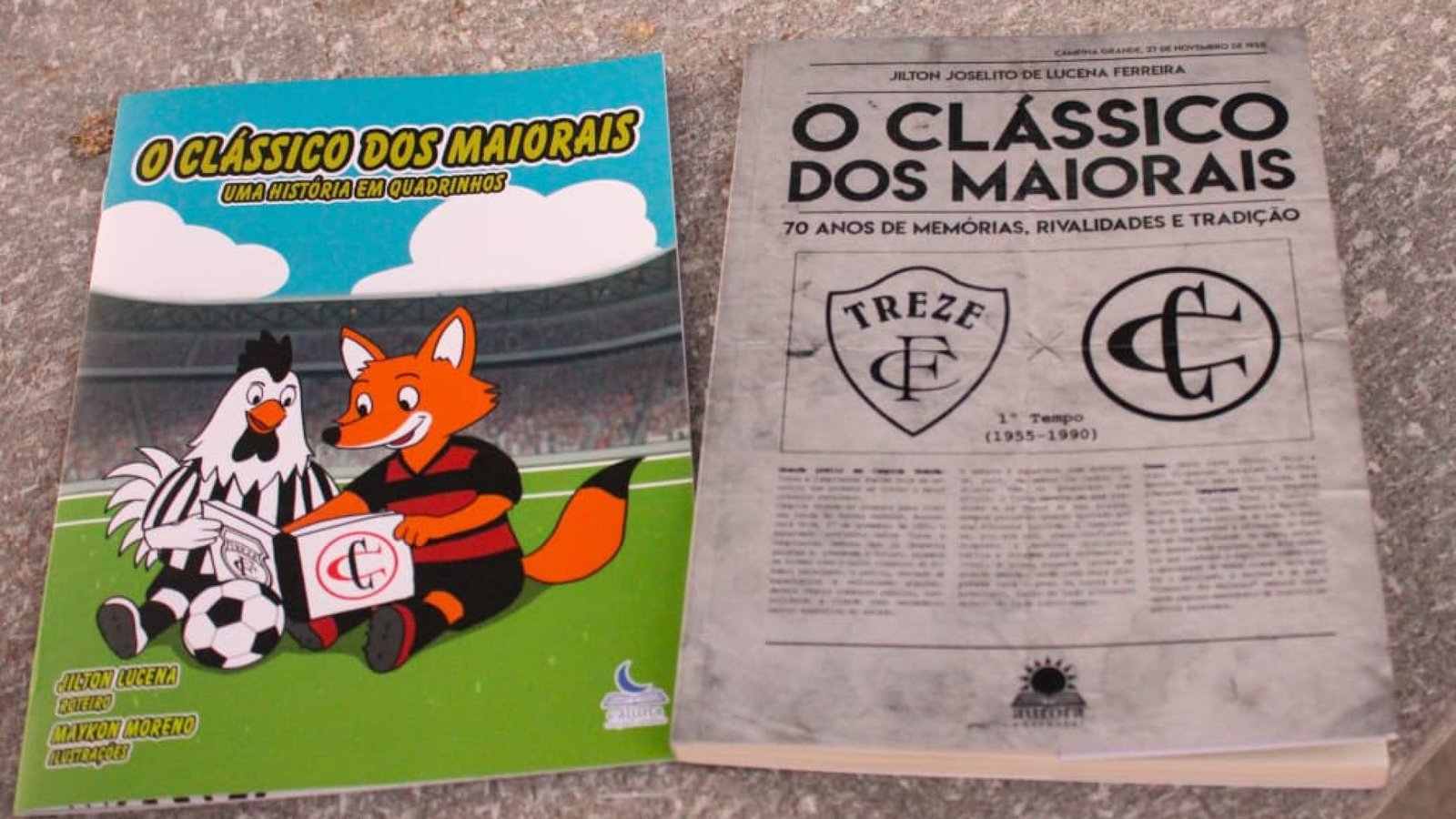 História em quadrinhos e livro sobre os 70 anos do Clássico dos Maiorais. (Foto: Divulgação)