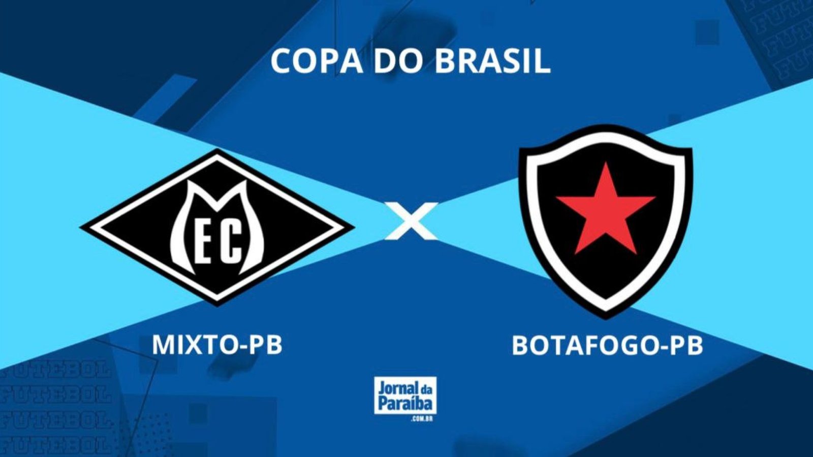 Mixto-MT x Botafogo-PB, pela Copa do Brasil. Arte/Jornal da Paraíba