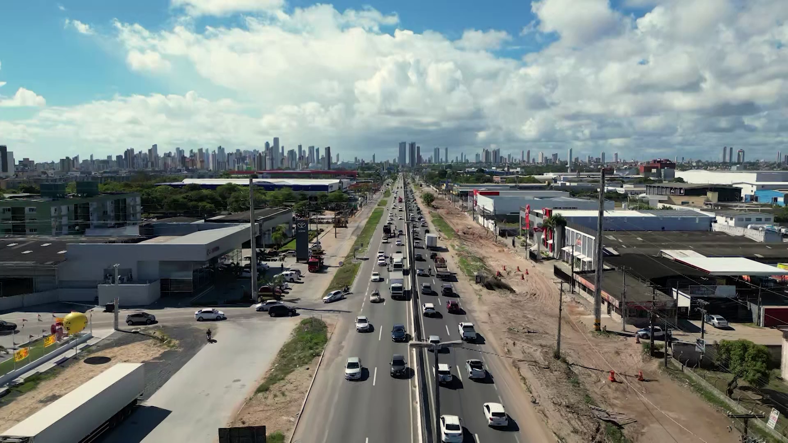 Trânsito em João Pessoa.. Foto: Reprodução/TV Cabo Branco
