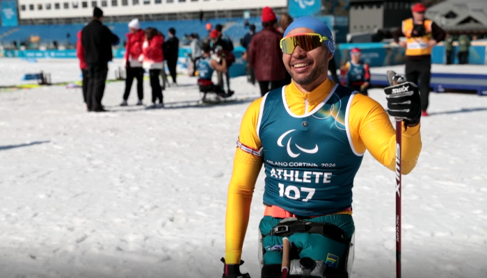 Robelson Luna nos Jogos Paralímpicos de Inverno 2026. (Foto: Divulgação)