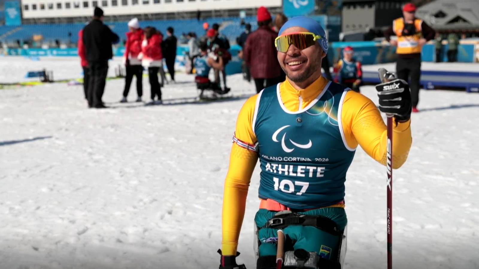 Robelson Luna nos Jogos Paralímpicos de Inverno 2026. (Foto: Divulgação)