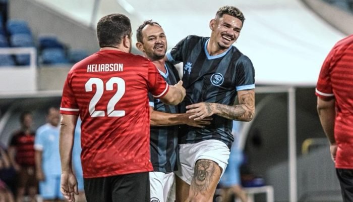 Tiquinho Soares participa de jogo festivo na Arena das Dunas. Caio Lopes