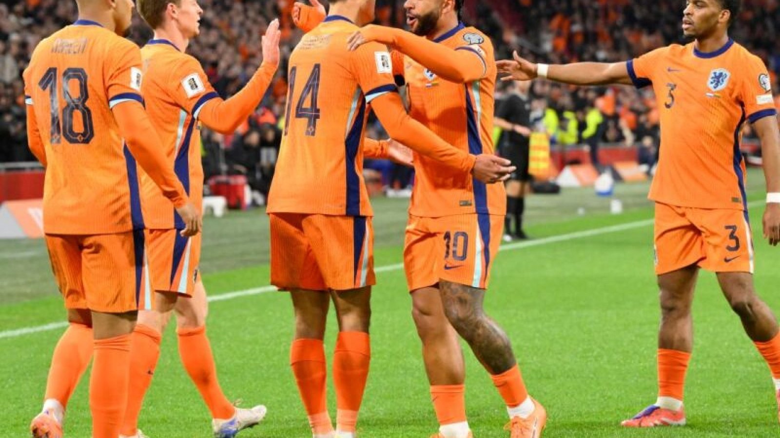 Holanda goleou a Lituânia e garantiu vaga na Copa de 2026 - Foto: JOHN THYS / AFP