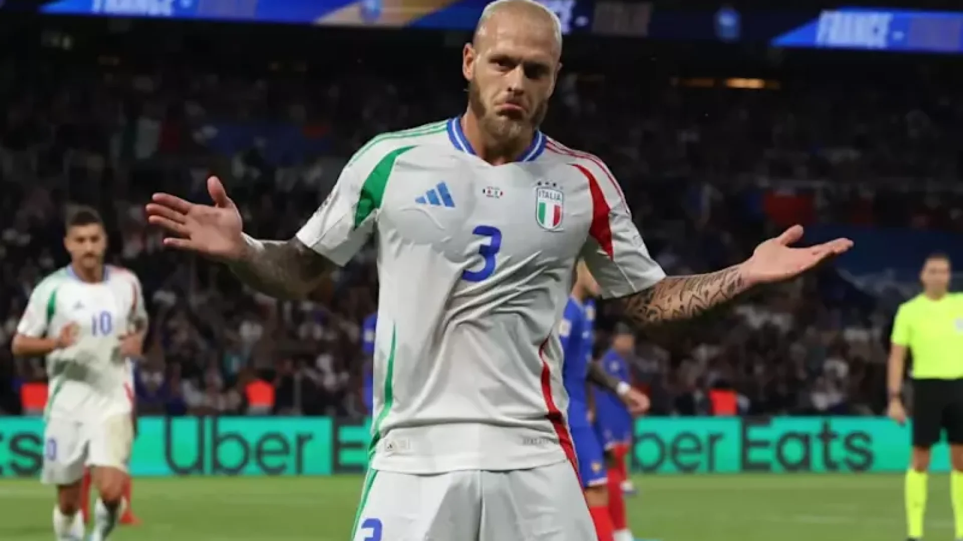 Dimarco jogando pela seleção italiana - Foto: Reprodução