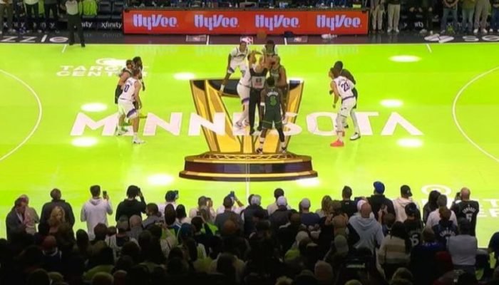 Quadra do Minnesota Timberwolves viraliza por conta da cor chamativa