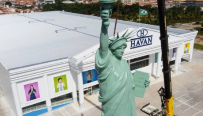 Ministério Público aciona Havan e Município de São Luís por irregularidades em estátua na Avenida Daniel de La Touche Reprodução/Redes Sociais