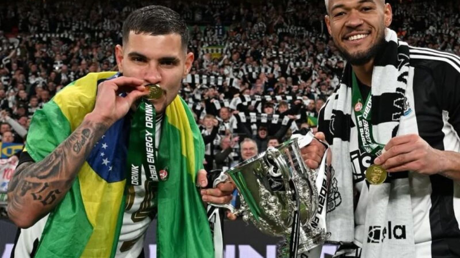 Voo de Joelinton e Bruno Guimarães teve problemas - Foto: Reprodução/Instagram