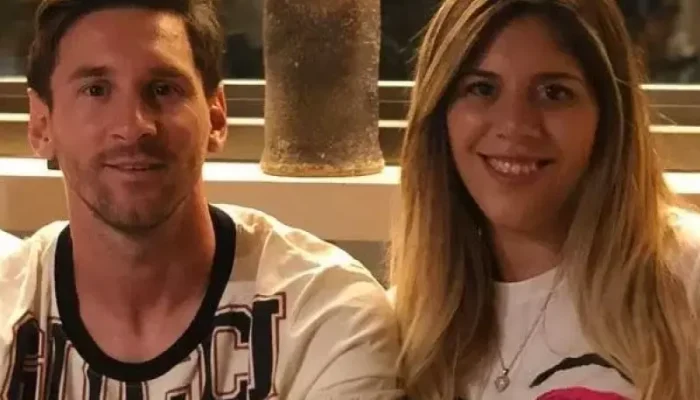 Lionel Messi e a irmã María Sol - Foto: Reprodução/Internet