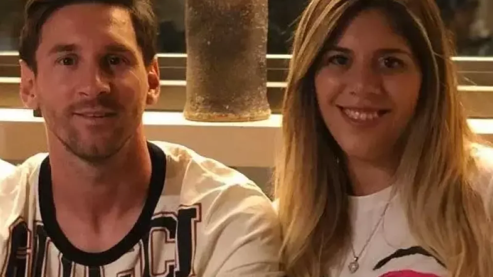 Lionel Messi e a irmã María Sol - Foto: Reprodução/Internet