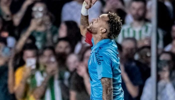 Neymar marcou três gols e garantiu vitória do Santos sobre o Juventude - Foto: X/Santos