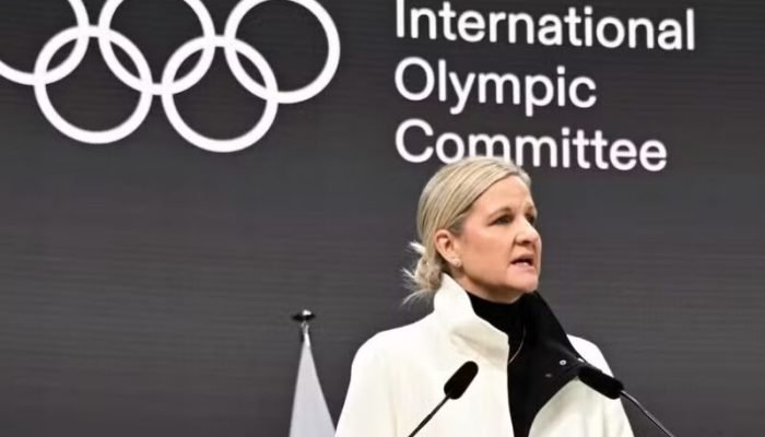 Presidente do Comitê Olímpico Internacional (COI), Kirsty Coventry - Foto: Daniel Muñoz / AFP