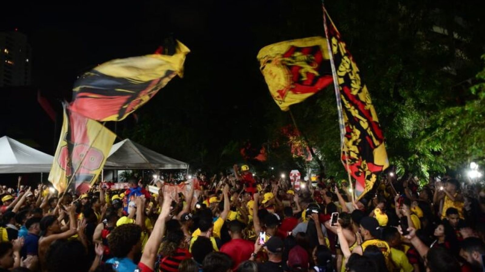 Torcedores do Sport celebram título do Campeonato Pernambucano - Foto: Ricardo Fernandes/Folha...
